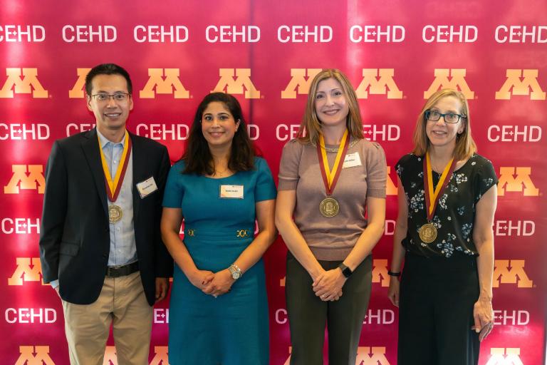 Wenchao Ma, Nidhi Kohli, Faith Miller, and Kristen McMaster at the Faculty Recognition event