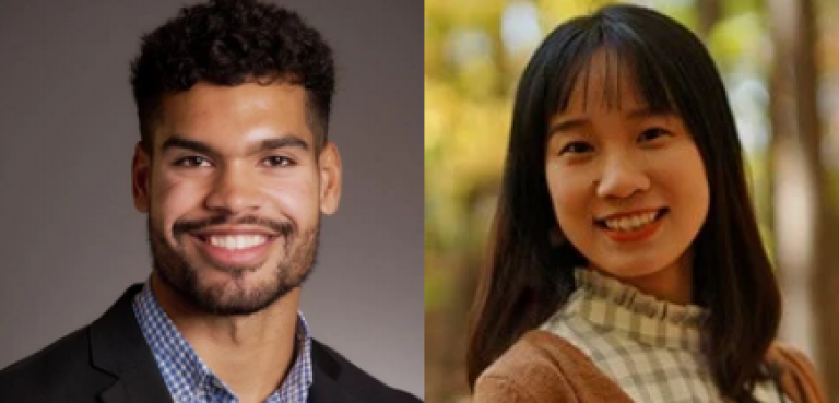 L to R: Joseph Burey, Qichao (Zoe) Pan